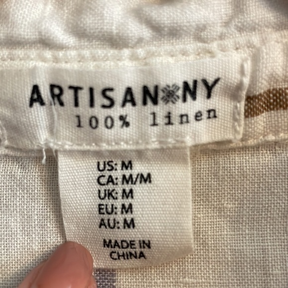 Artisan NY 100% Linen Top - Picture 7 of 10
